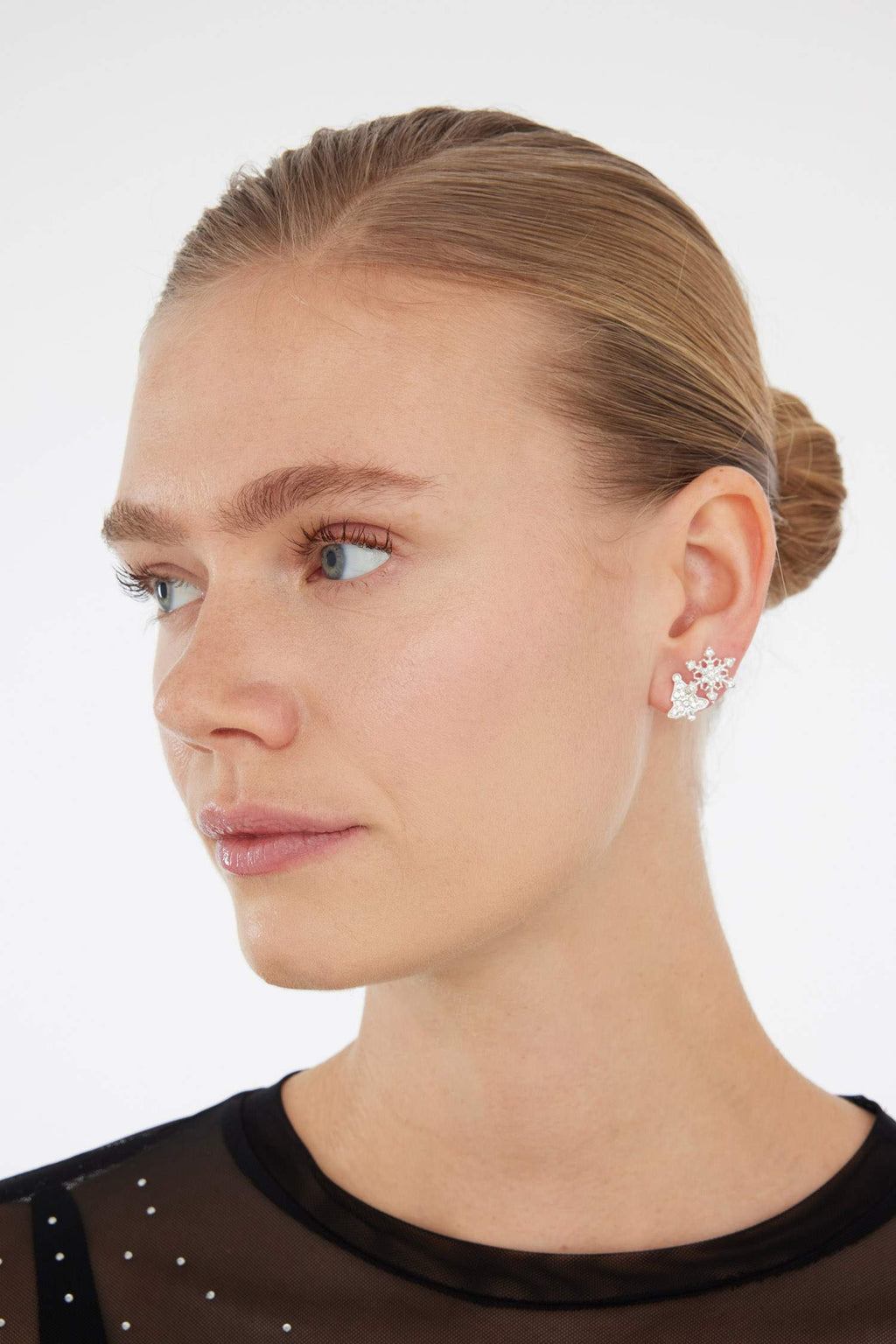 Women New Year Themed 3-Piece Silver Earrings