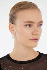 Women New Year Themed 3-Piece Silver Earrings