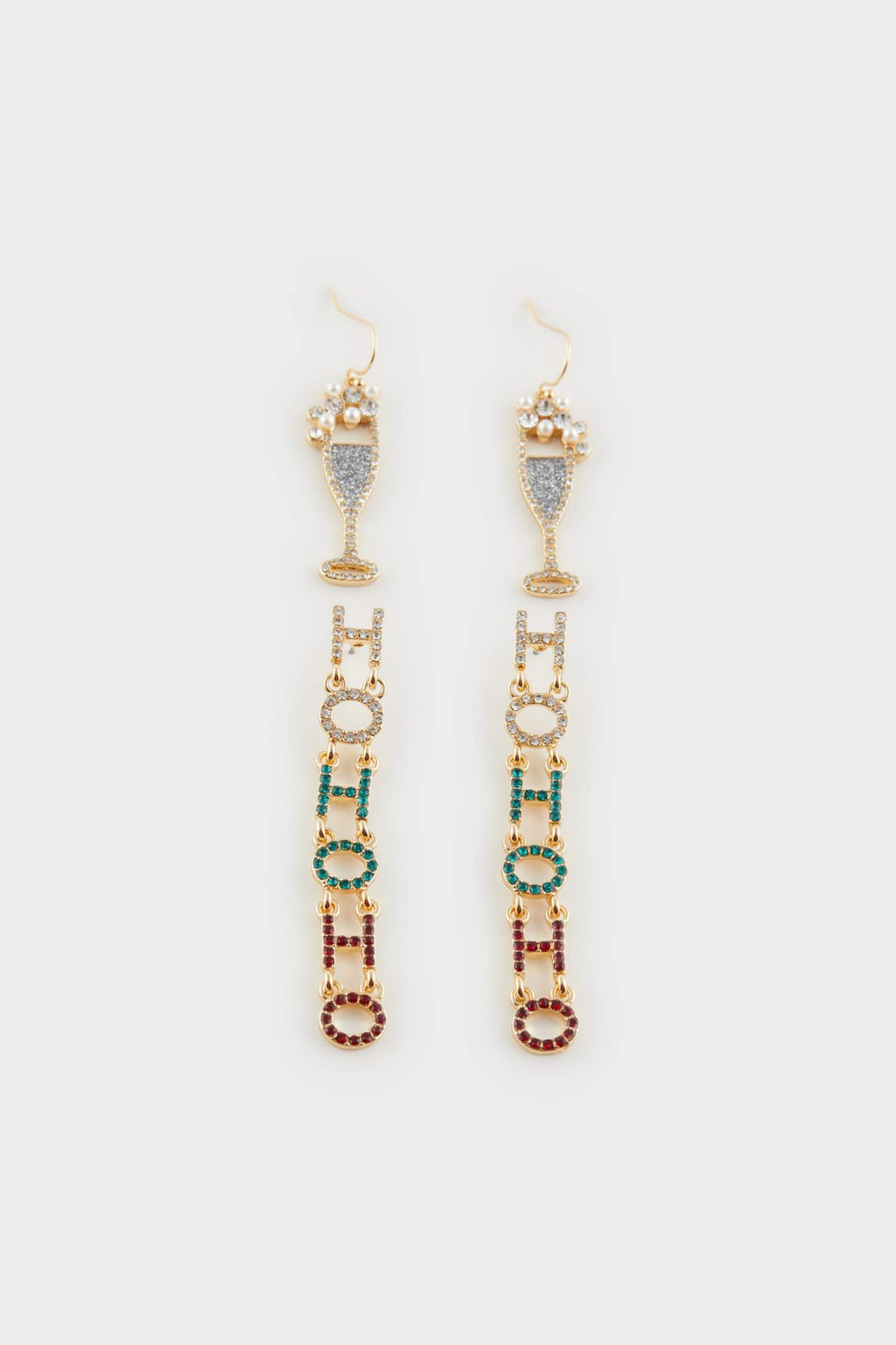 Women New Year's Themed 2-Piece Earrings