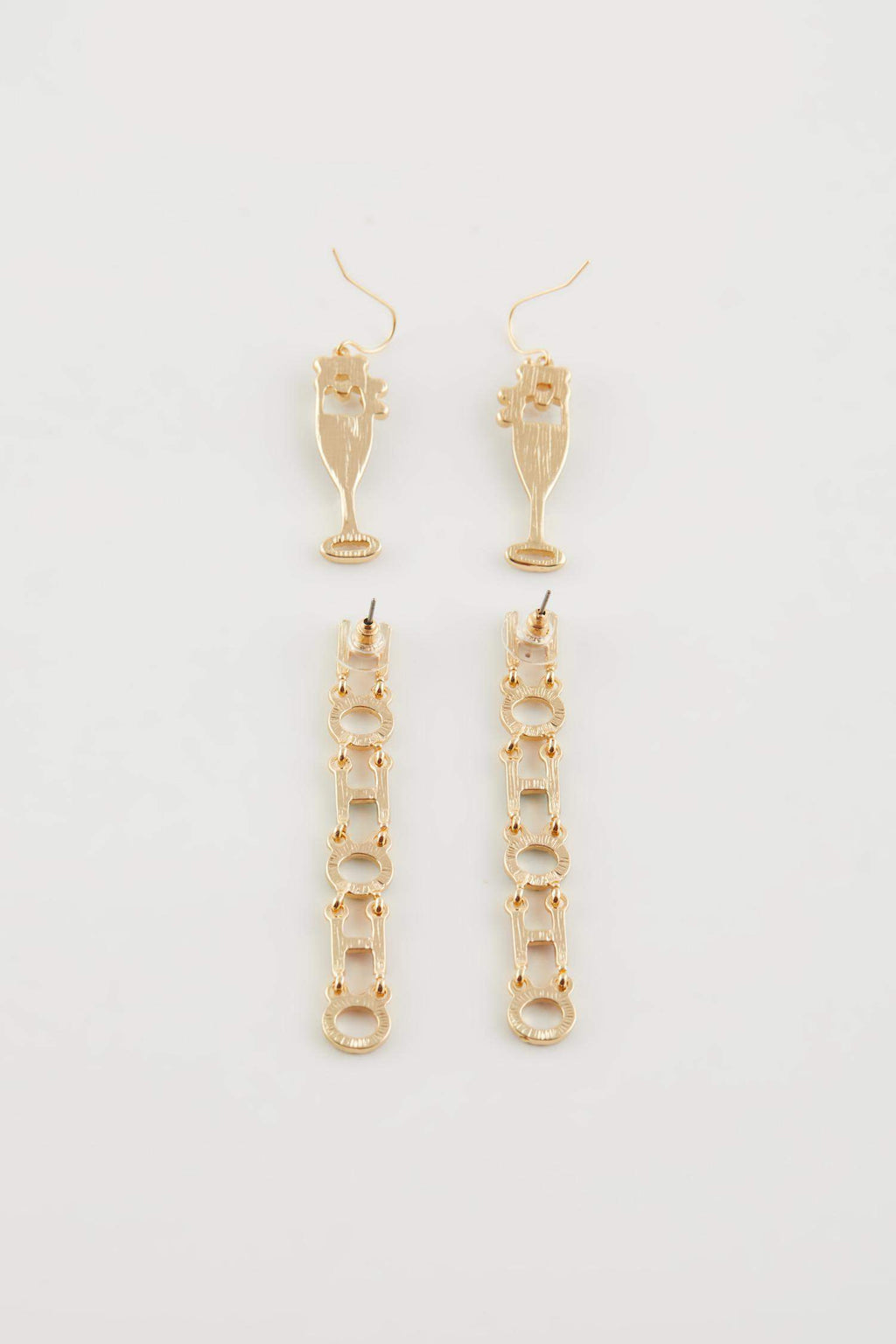 Women New Year's Themed 2-Piece Earrings