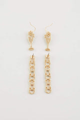 Women New Year's Themed 2-Piece Earrings