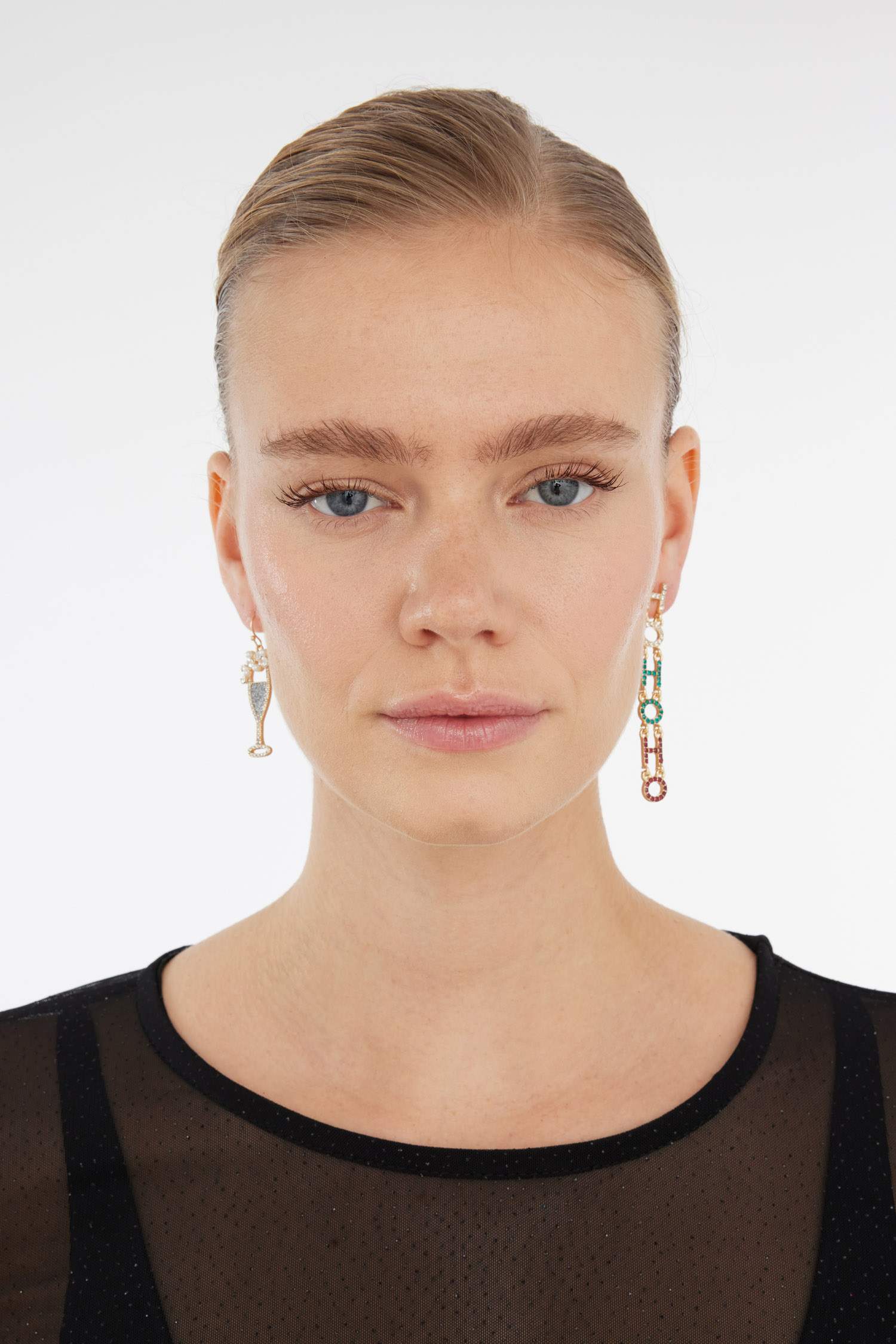 Women New Year's Themed 2-Piece Earrings