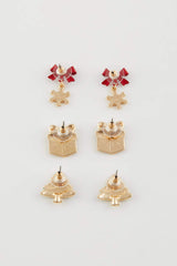 Women New Year's Themed 3-Piece Earrings