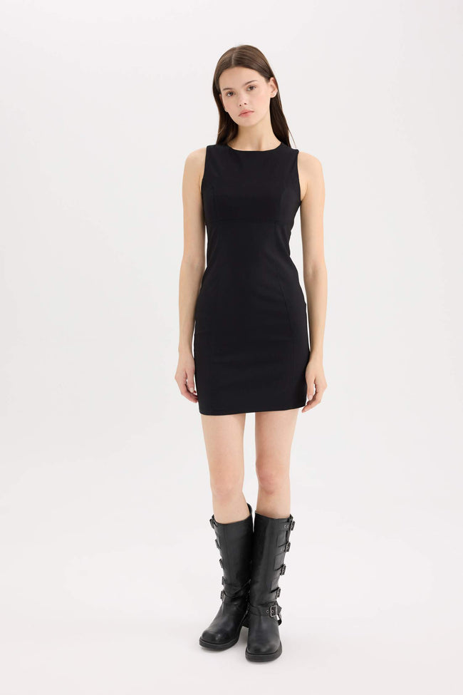 Bodycon Crew Neck Mini Dress Main Image