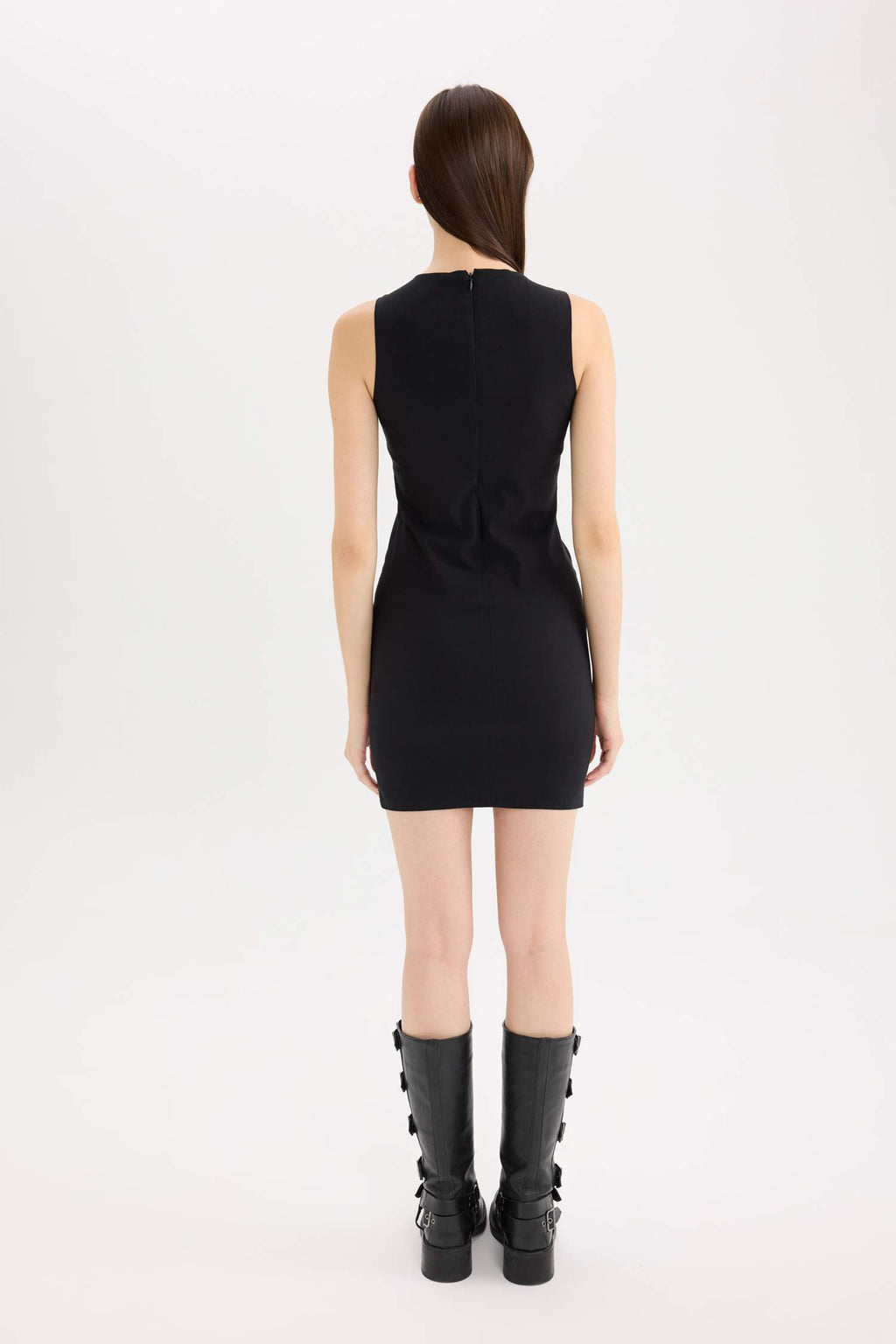 Bodycon Crew Neck Mini Dress