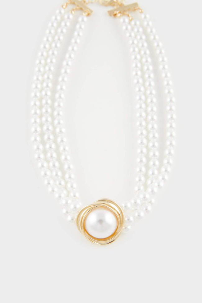 Women's Pearl Detail Necklace Hover Image