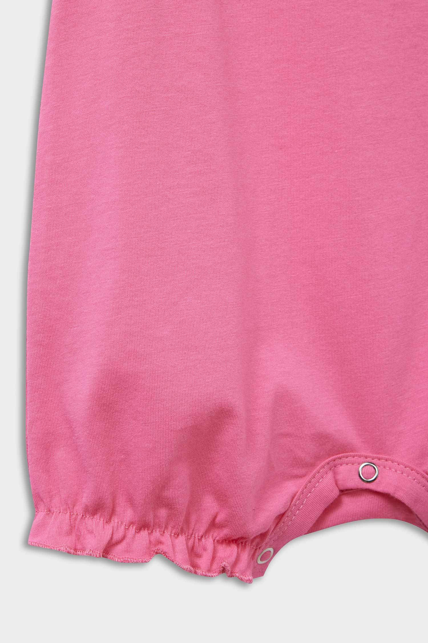 Baby Girl Newborn Unicorn Printed Combed Cotton 2-Piece Short Sleeve Jumpsuit