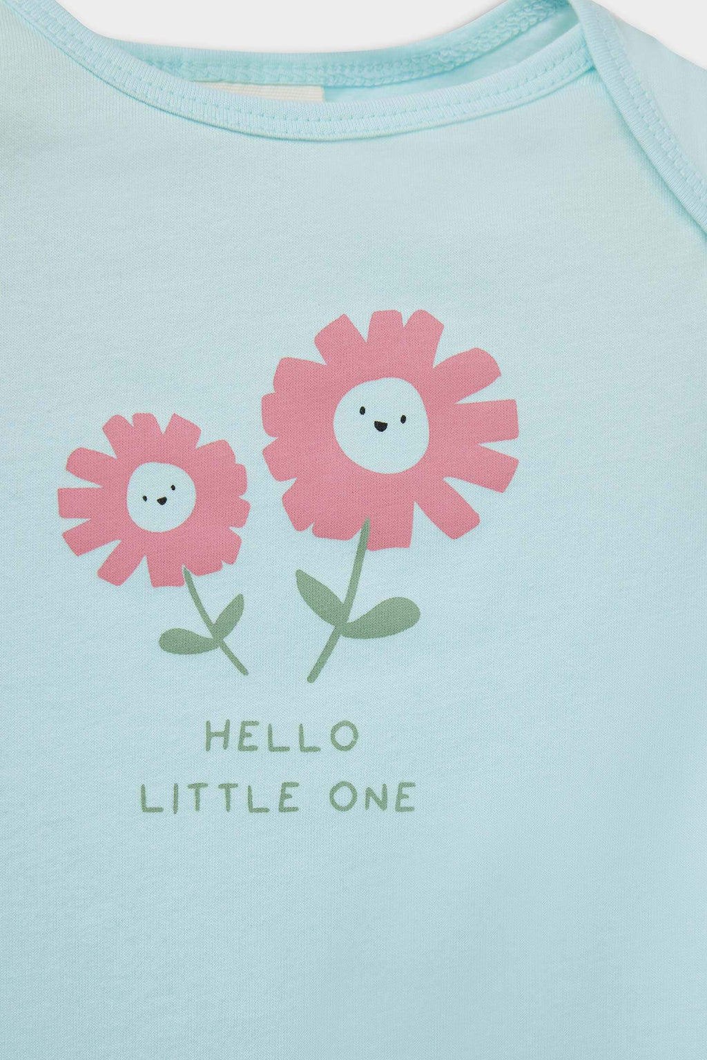 Baby Girl Newborn Floral Combed Cotton 2-Piece Short Sleeve Jumpsuit