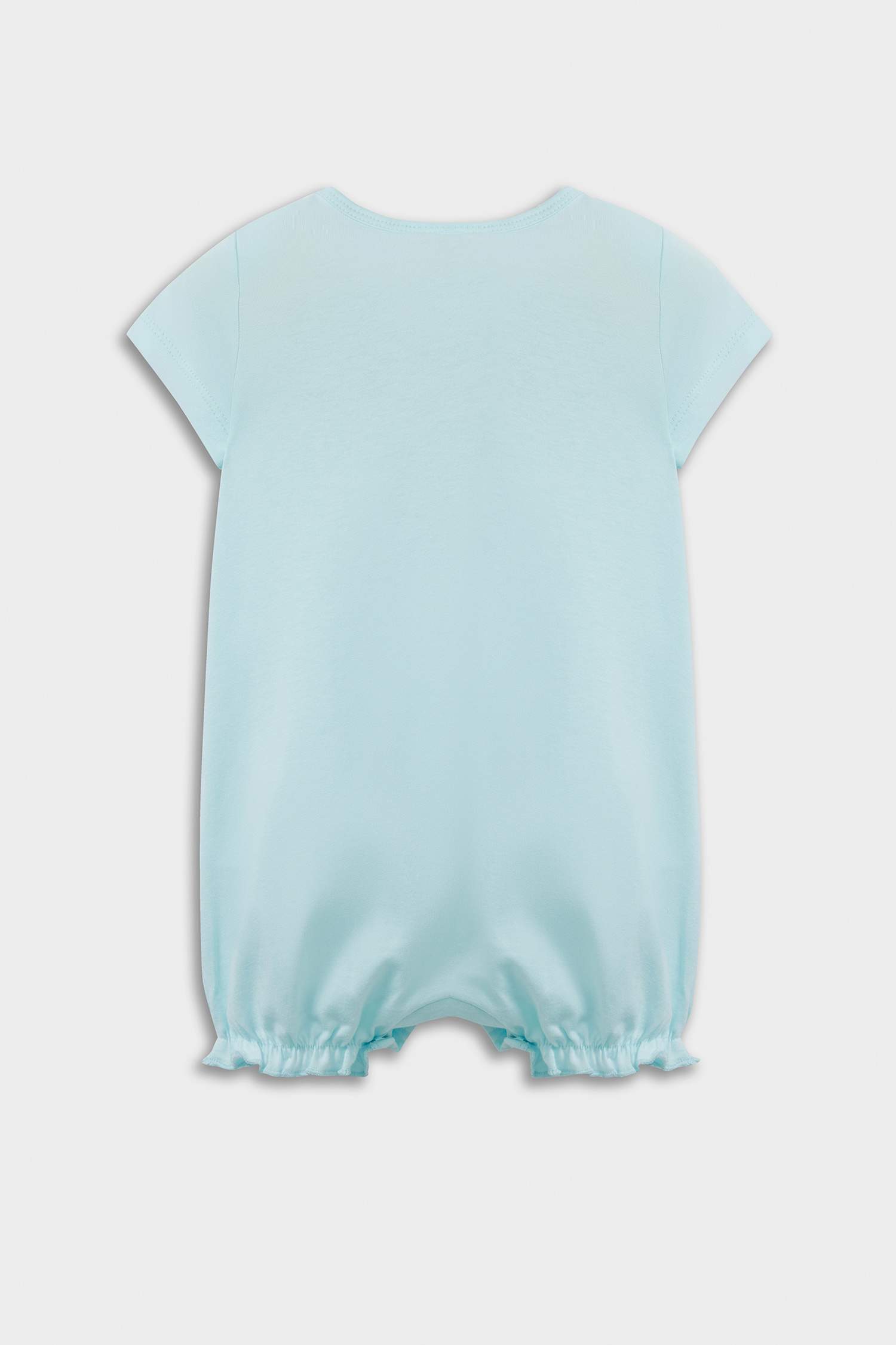 Baby Girl Newborn Floral Combed Cotton 2-Piece Short Sleeve Jumpsuit