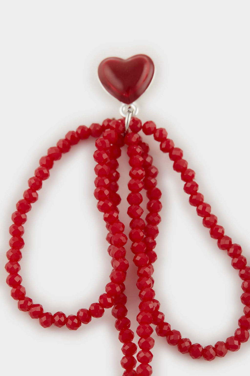 Women's Red Patterned Earrings