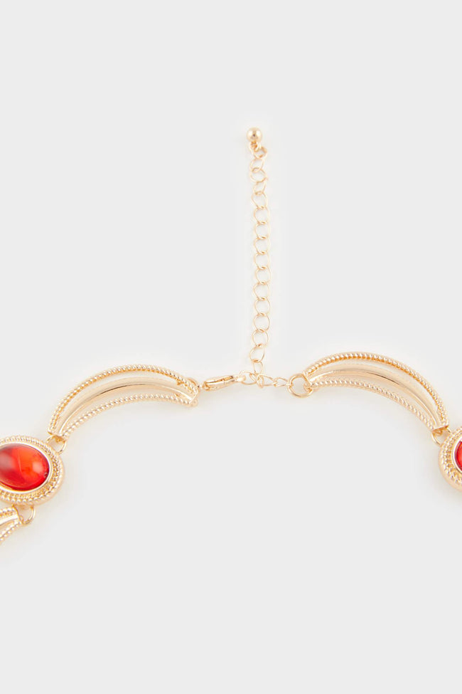 Women's Red Stone Necklace Main Image