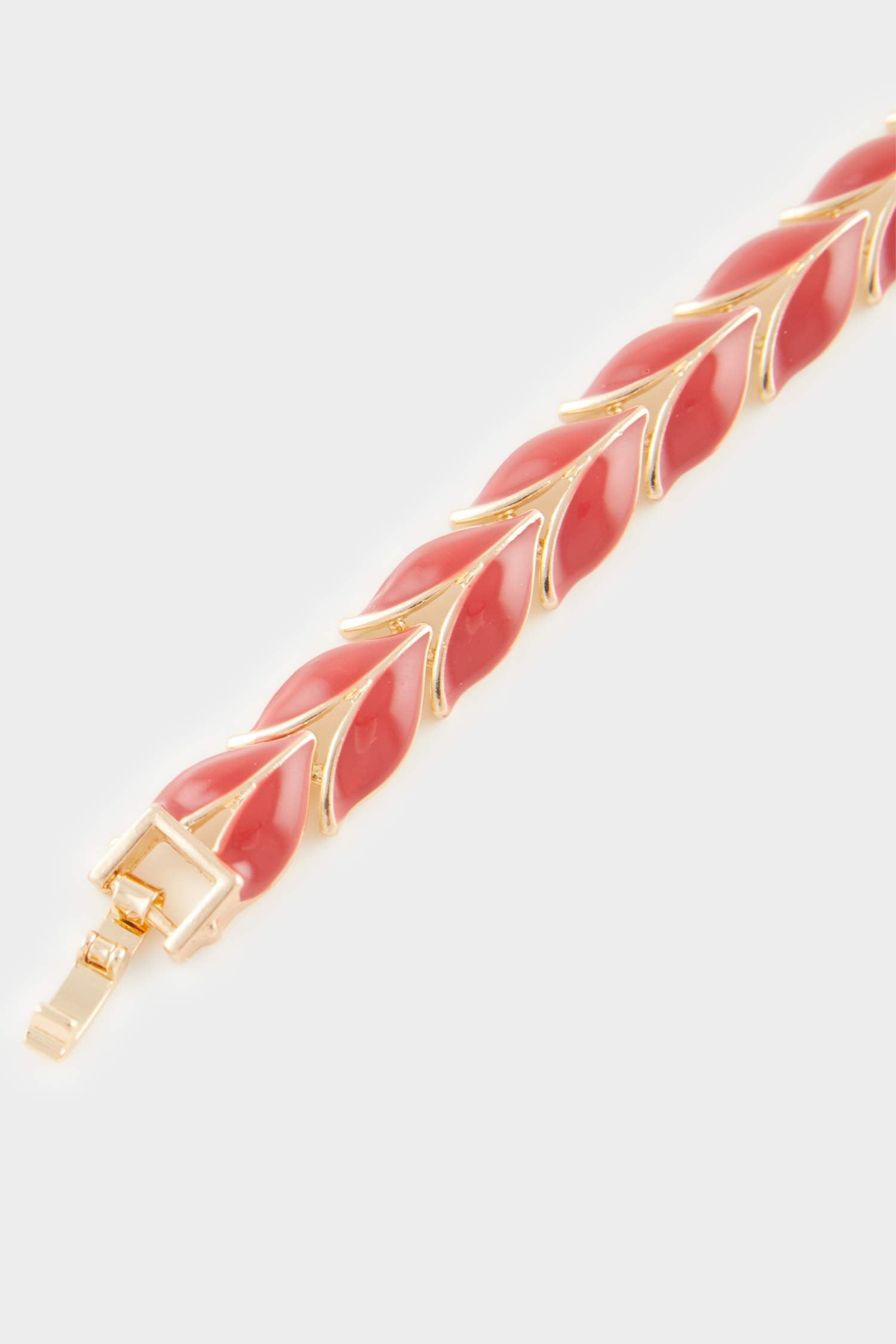 Women's Red Pattern Gold Bracelet