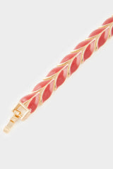 Women's Red Pattern Gold Bracelet