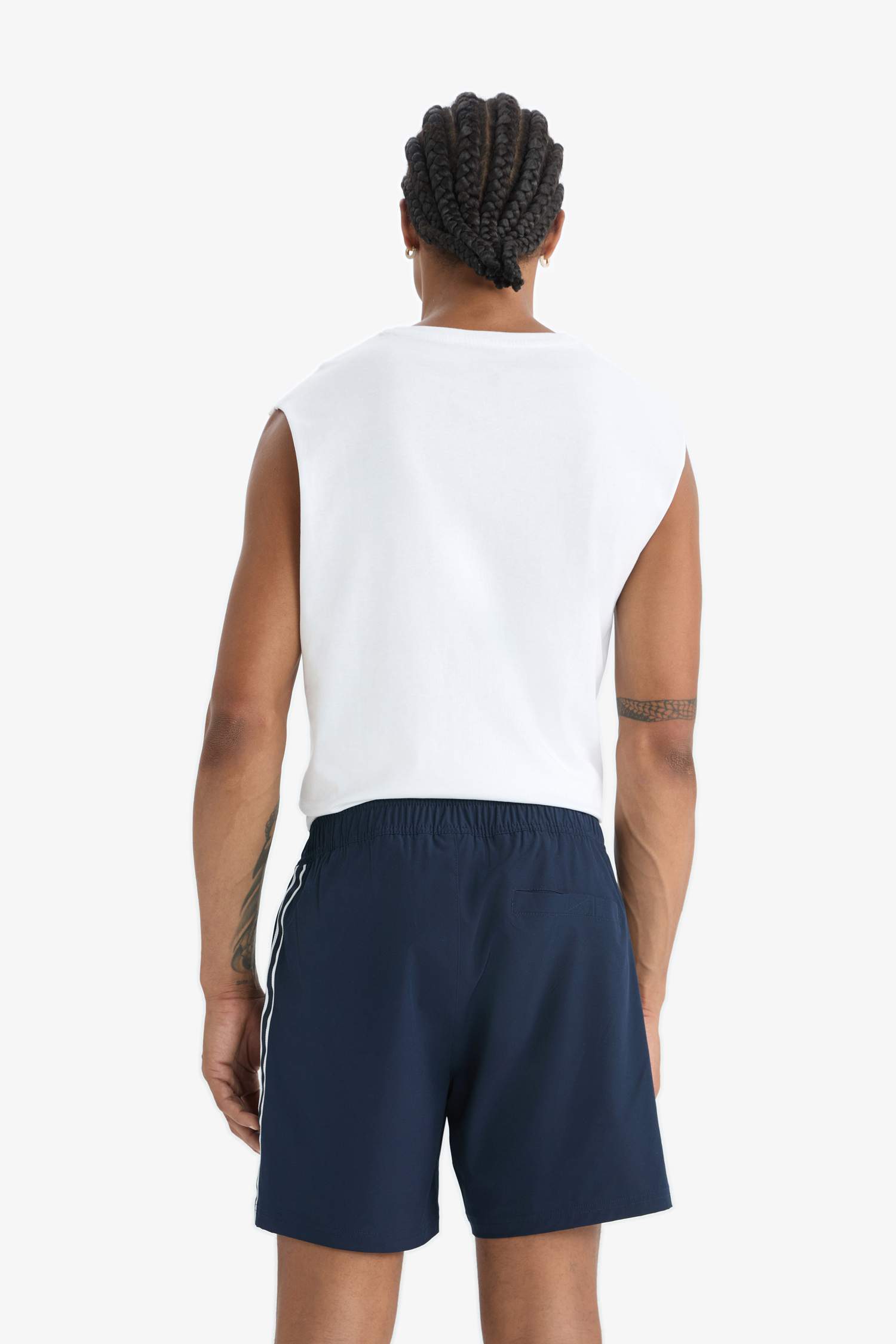 DeFactoFit Flexible Textured Short Length Swim Shorts