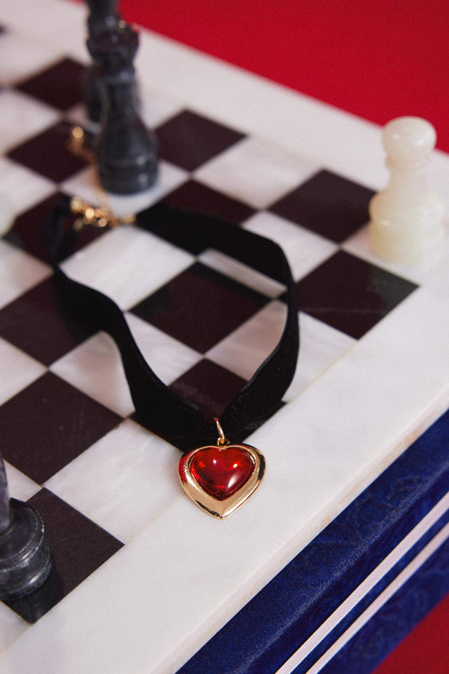 Women Heart Detailed Necklace Hover Image