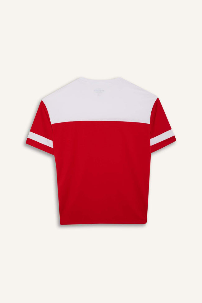 DeFactoFit Quick Drying Oversize Wide Mold Crew Neck Printed Sports Short Sleeve T-Shirt Main Image