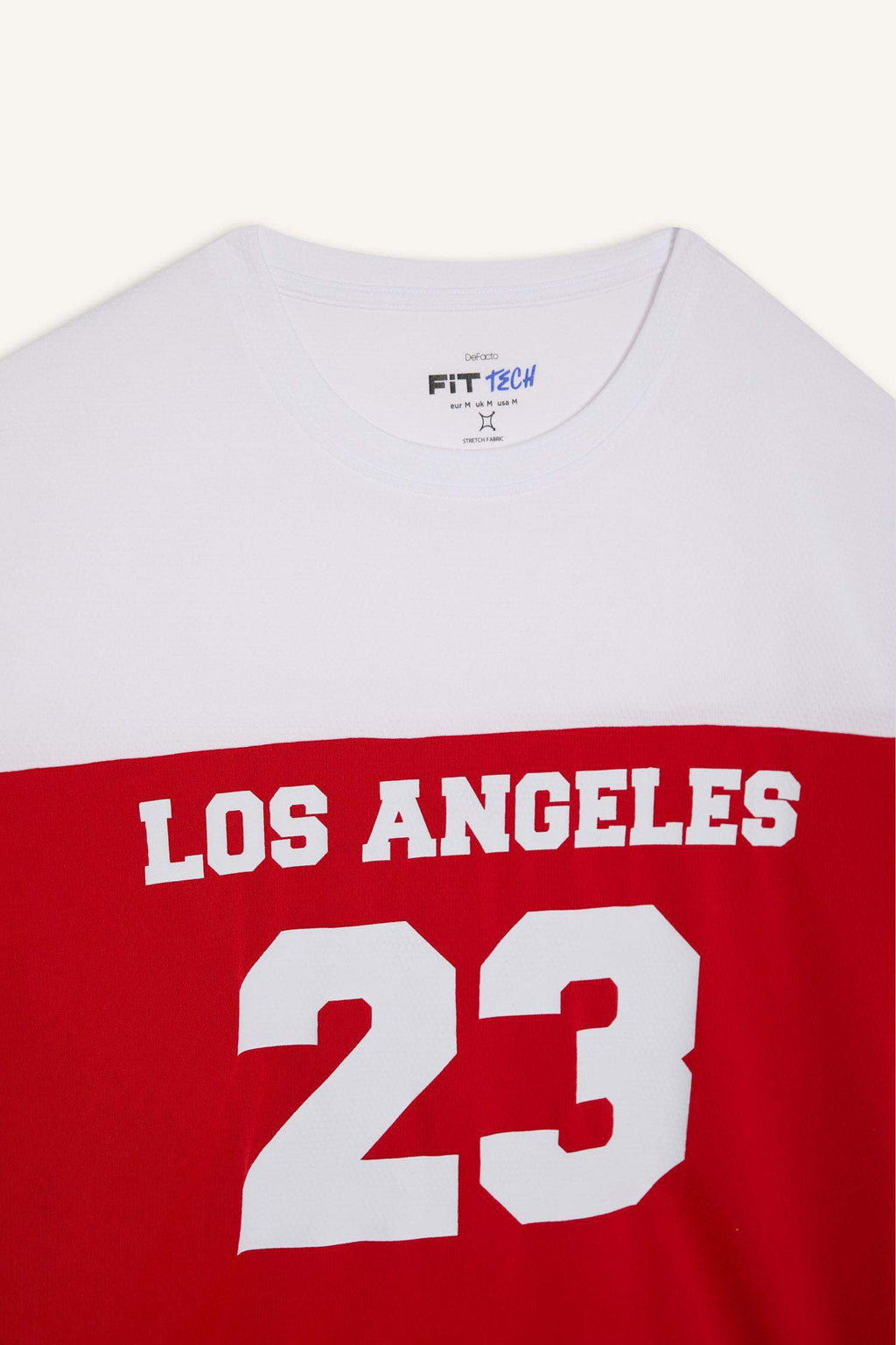 DeFactoFit Quick Drying Oversize Wide Mold Crew Neck Printed Sports Short Sleeve T-Shirt