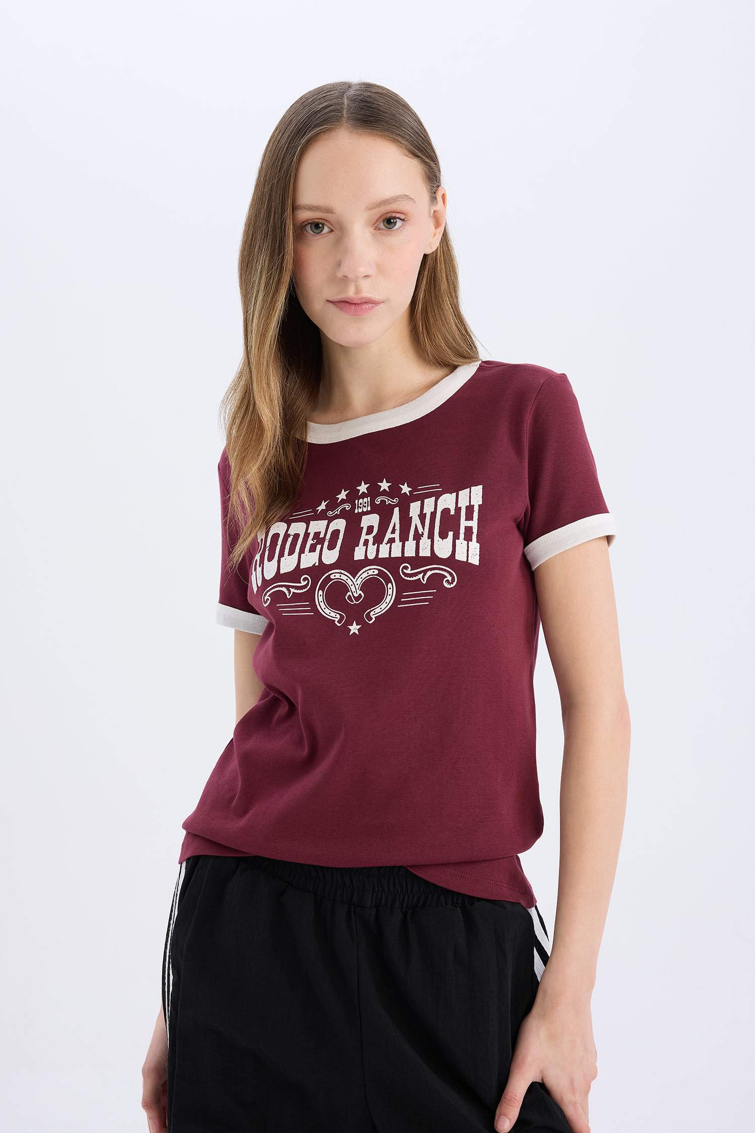 Coool Regular Fit Cycling Collar Printed Ribana Short Sleeve T-shirt