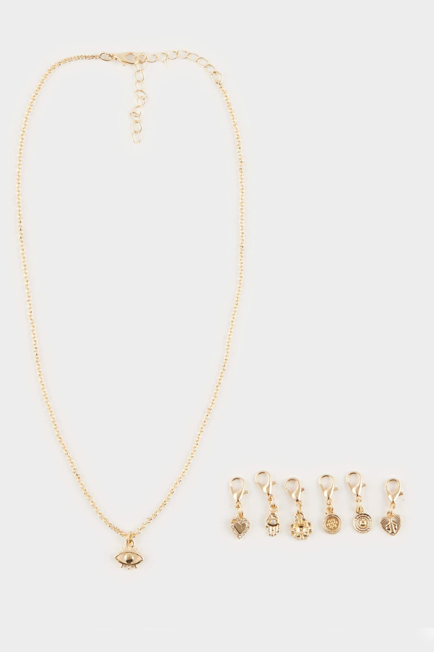 Female Gold Detailed Interchangeable Flying Charm Pendant