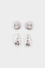 Women's 2-Piece Silver Earrings