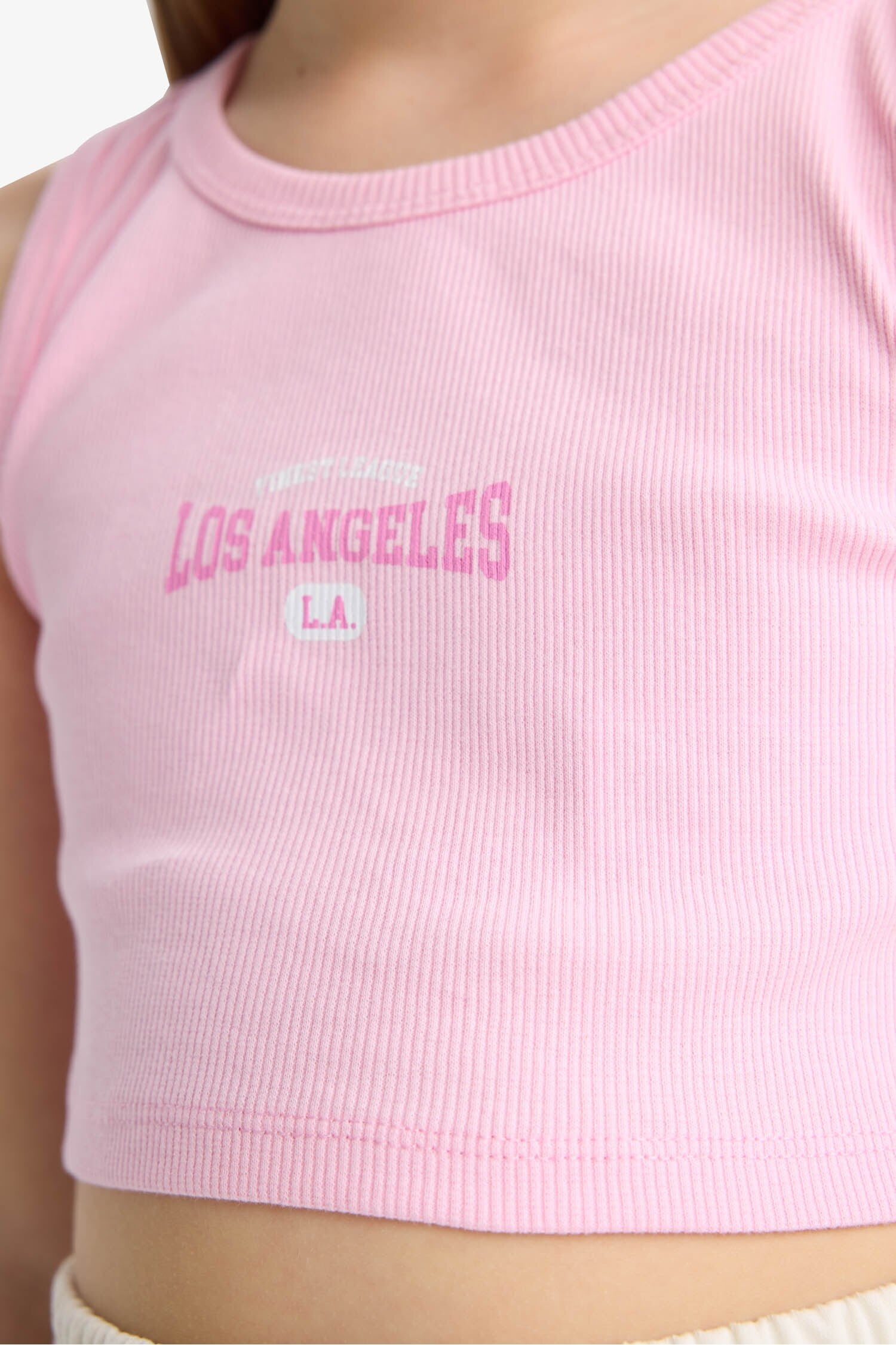 Girl 2-Piece Set Printed Sleeveless T-Shirt Shorts