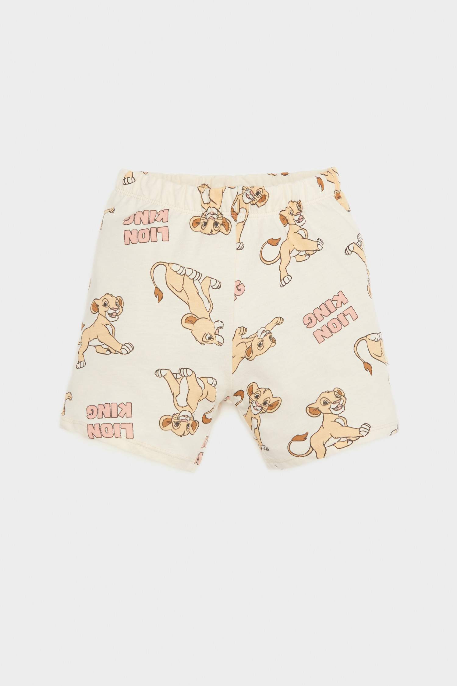 Boys Baby Disney Lion King Pajama Kit Short Sleeve Combe Top Waist Waist Rubber Shorts