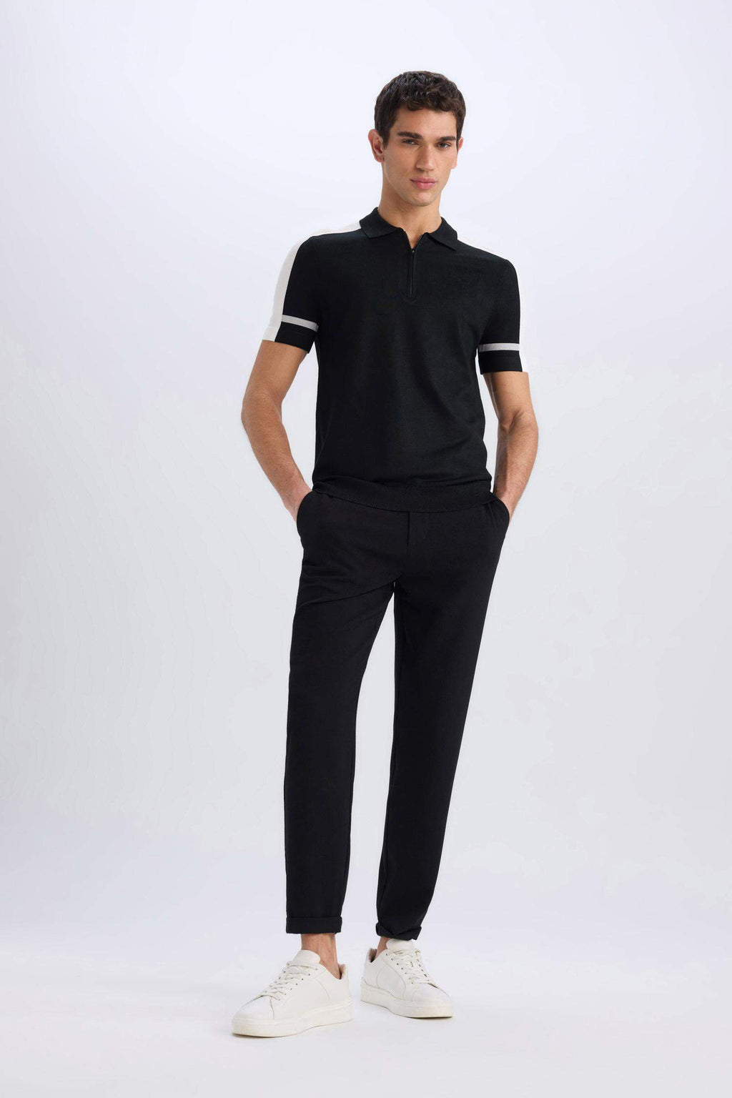 Jogger Zippered Summer Fabric Trousers