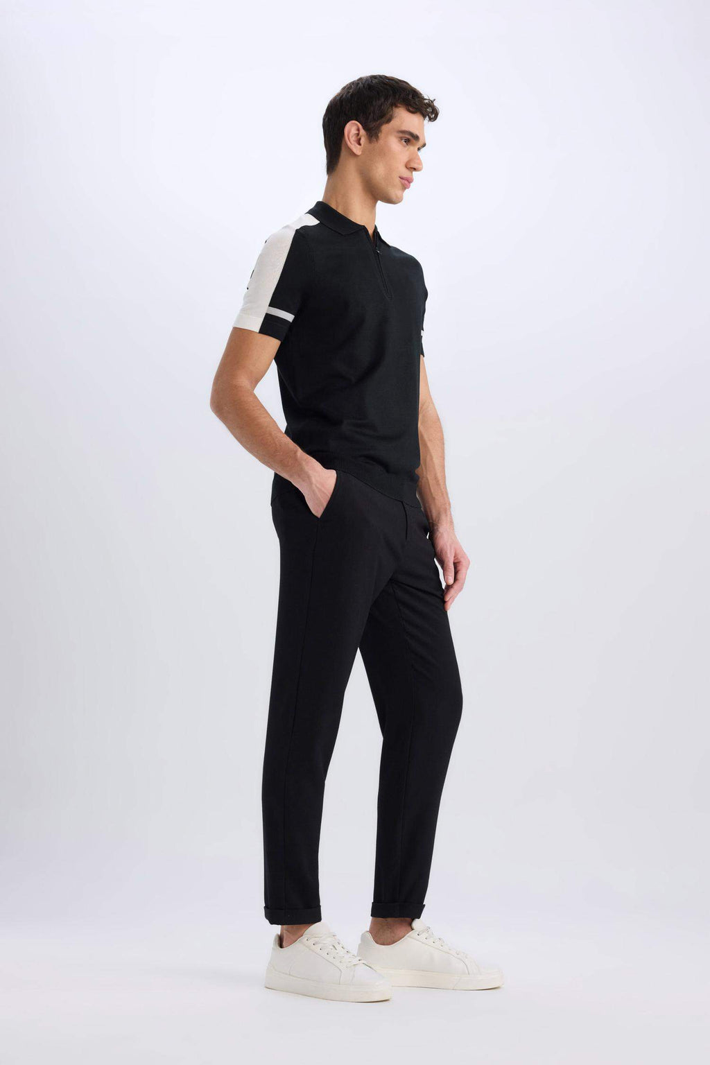 Jogger Zippered Summer Fabric Trousers