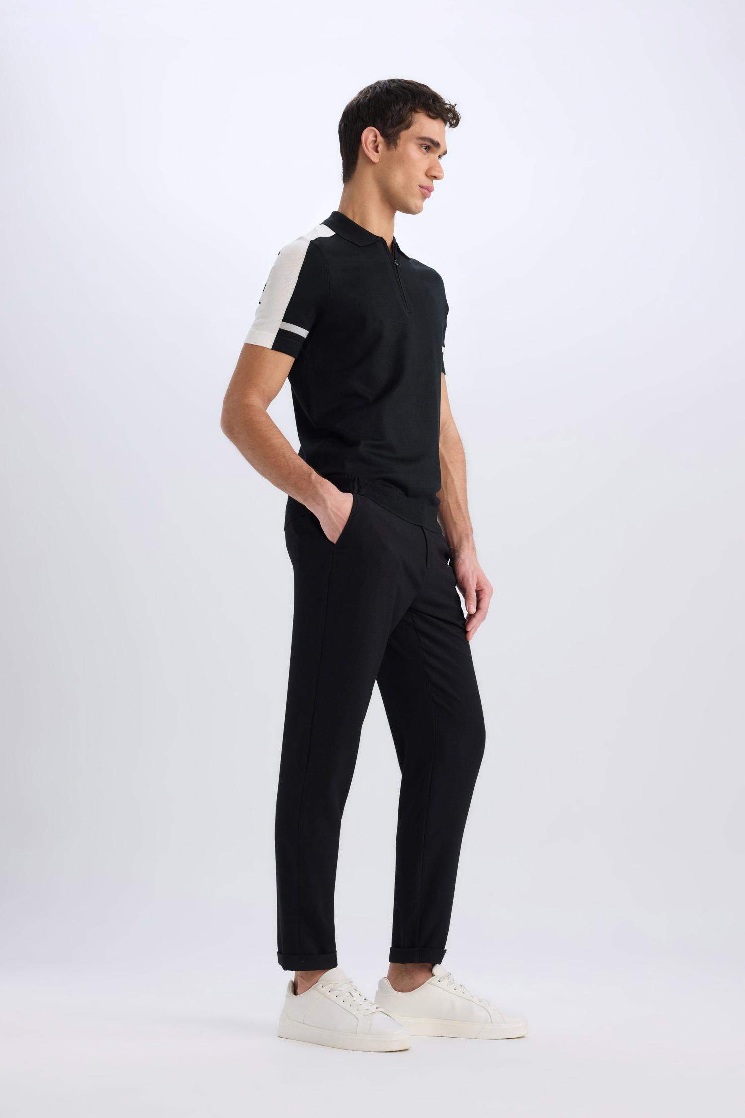 Jogger Zippered Summer Fabric Trousers