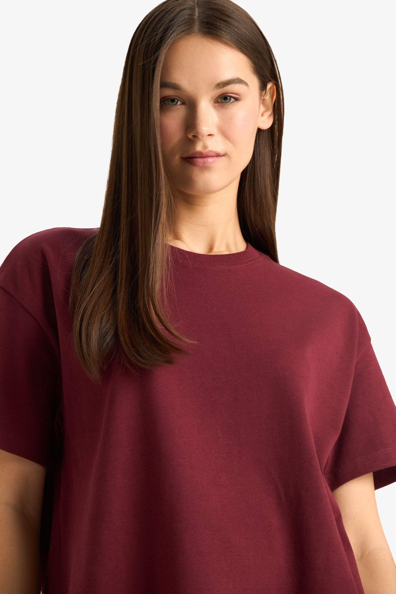 Oversize Wide Pattern Crew Neck Short Sleeve T-Shirt