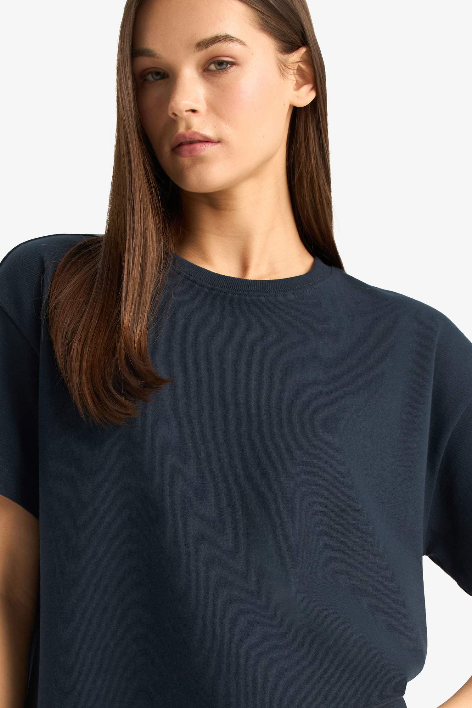 Oversize Wide Pattern Crew Neck Short Sleeve T-Shirt