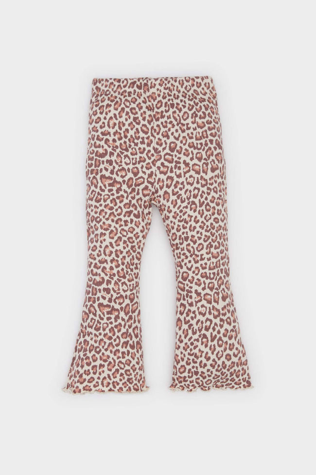 Baby Girl Leopard Patterned Corduroy Leggings Hover Image