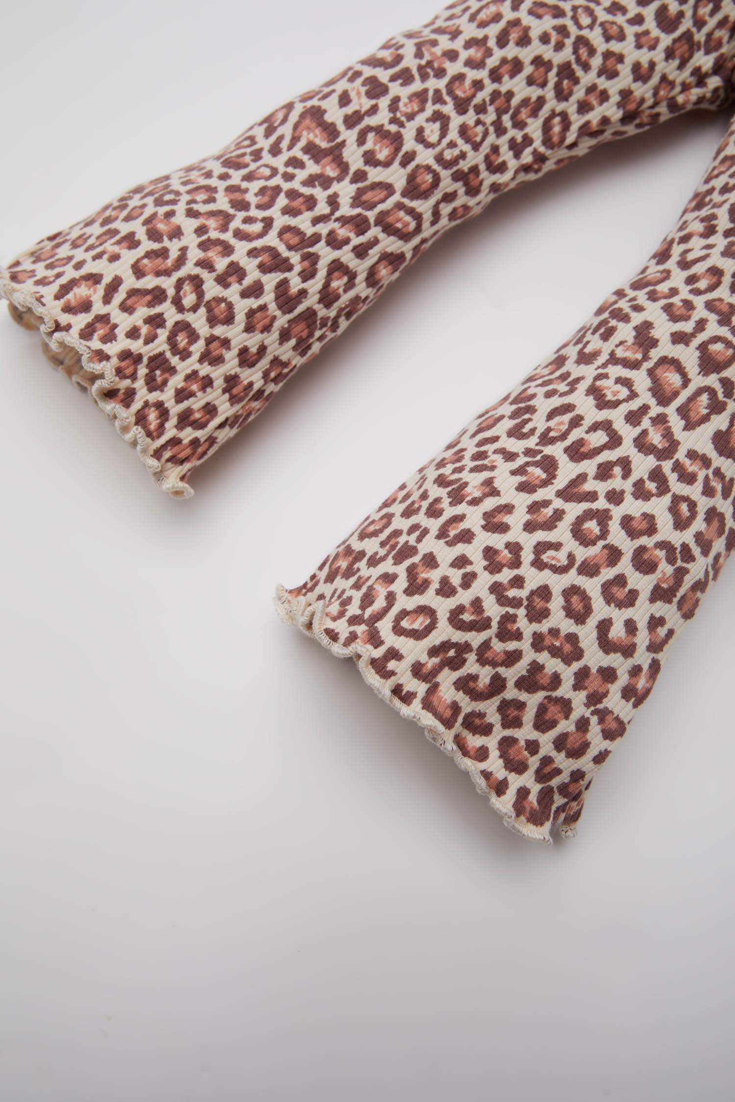 Baby Girl Leopard Patterned Corduroy Leggings
