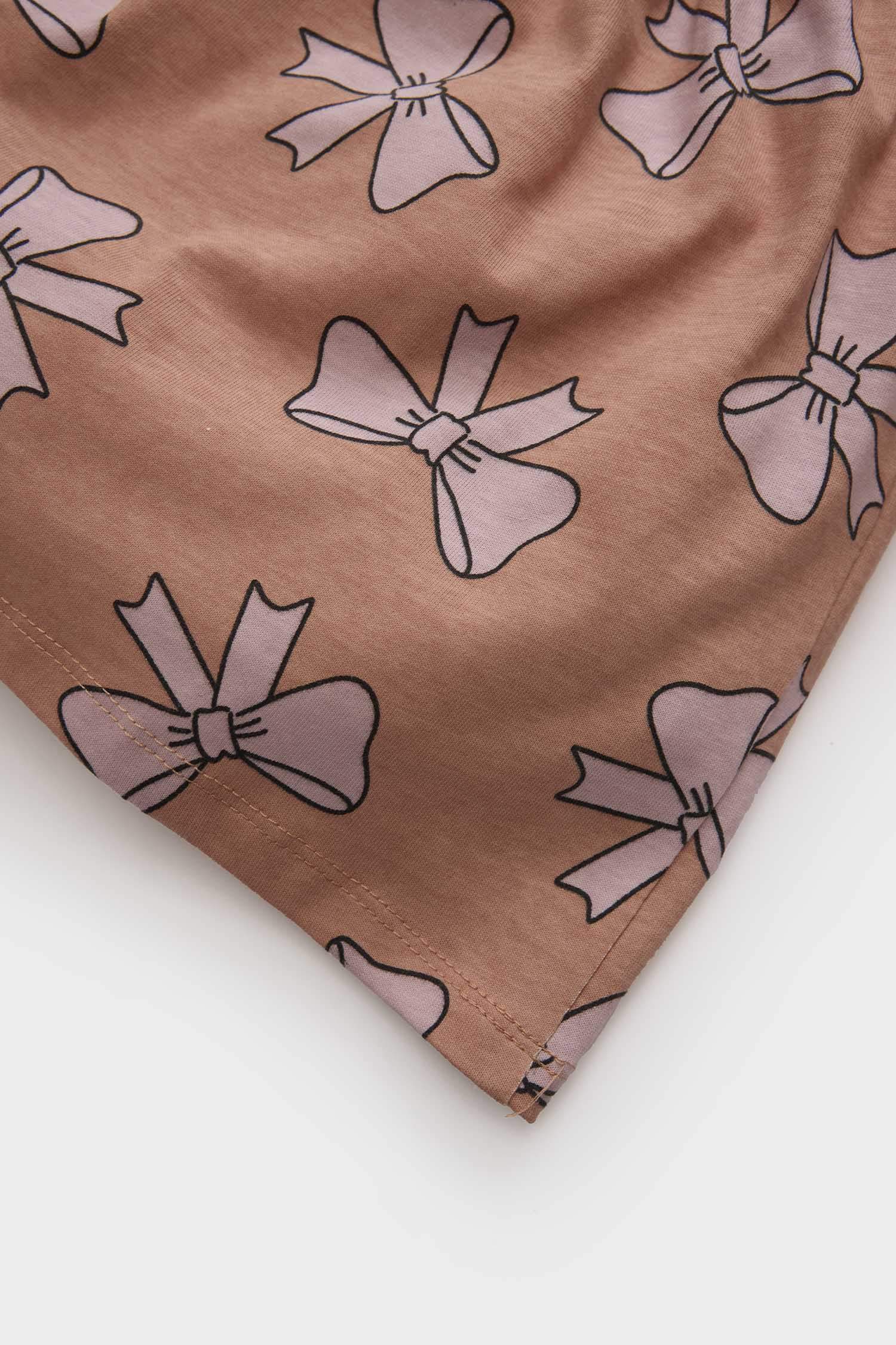 Baby Girl Bow Patterned Long Sleeve Dress