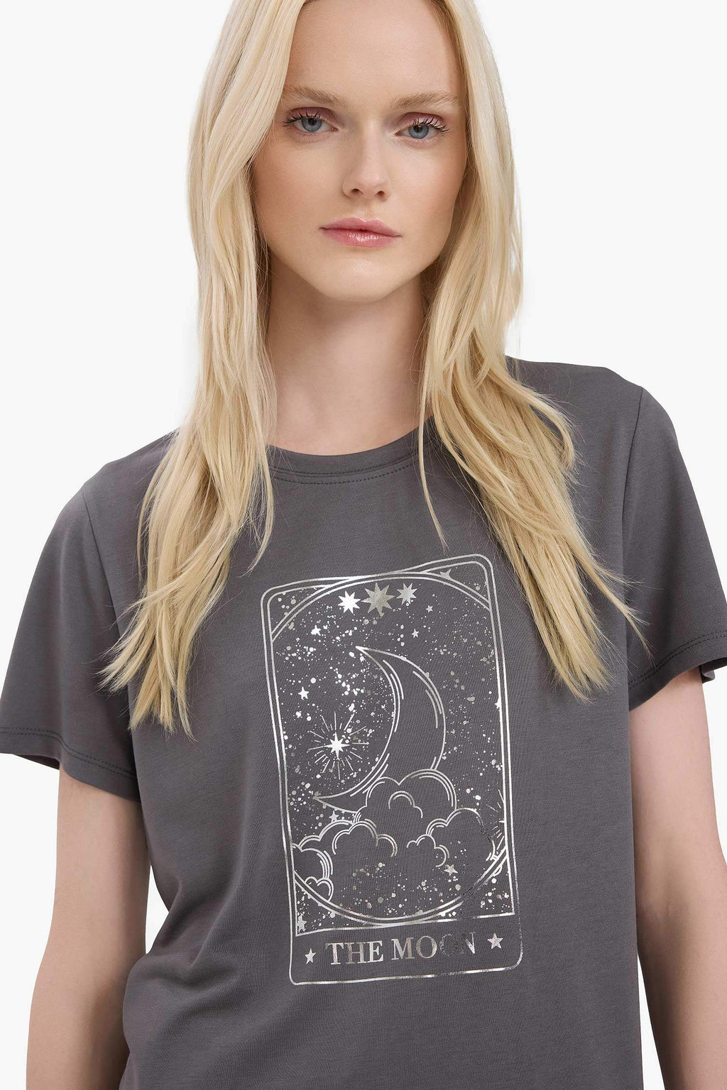 Regular Fit Crew Neck Printed Short Sleeve T-Shirt