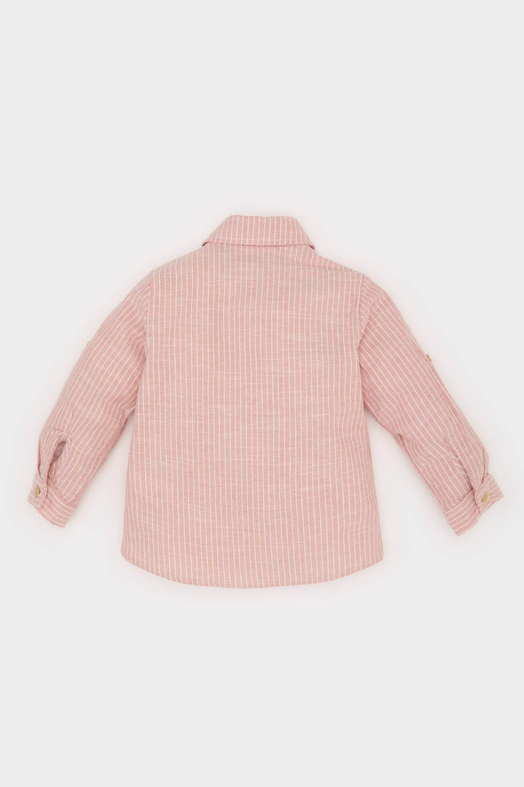 Baby Boy Shirt Collar Flam Poplin Long Sleeve Shirt