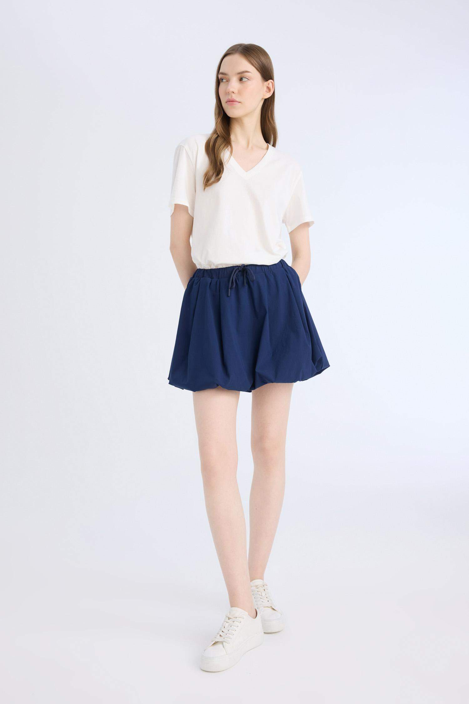 Coool Balloon Fit Normal Waist Bengalin Mini Skirt