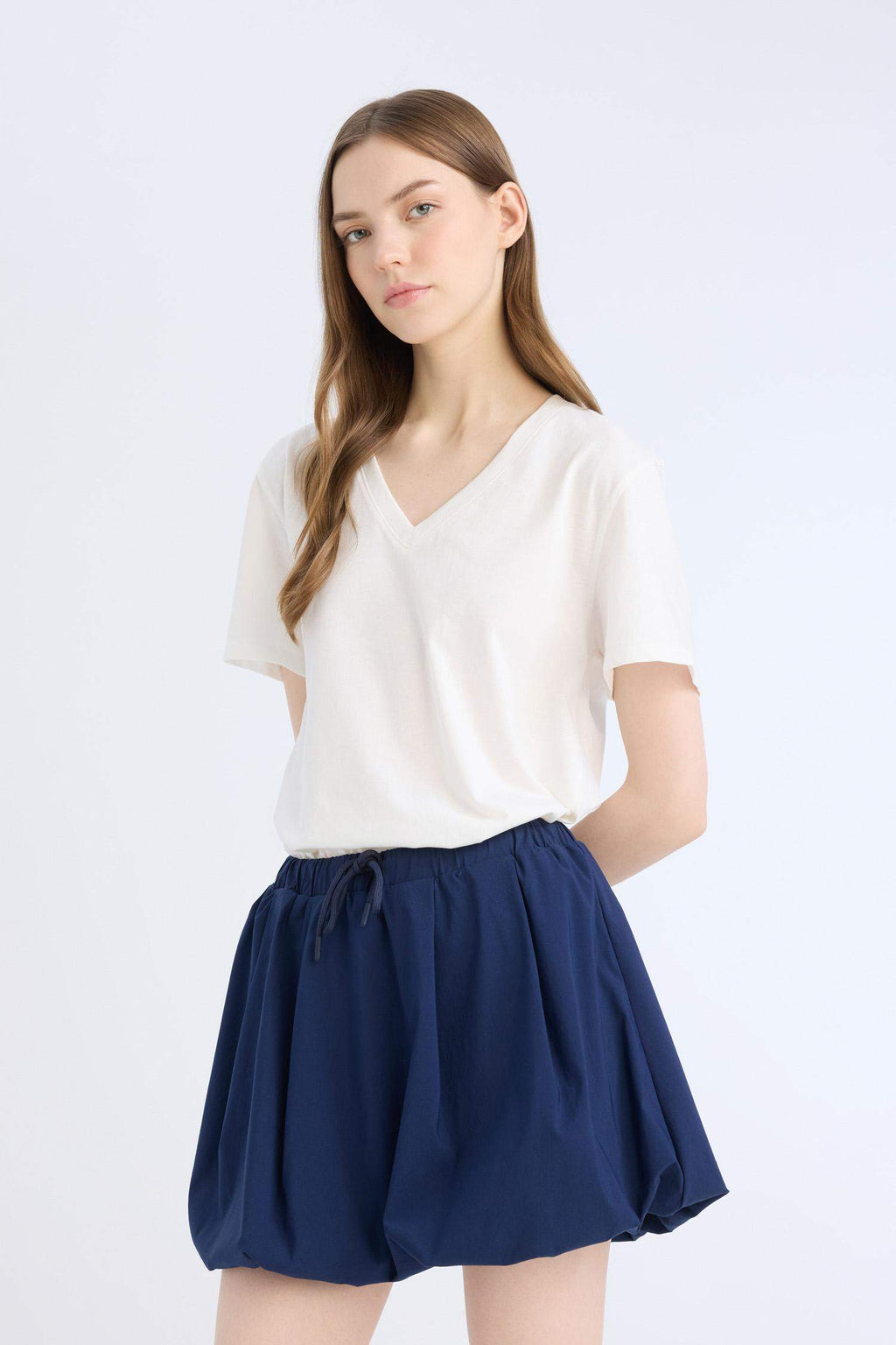 Coool Balloon Fit Normal Waist Bengalin Mini Skirt