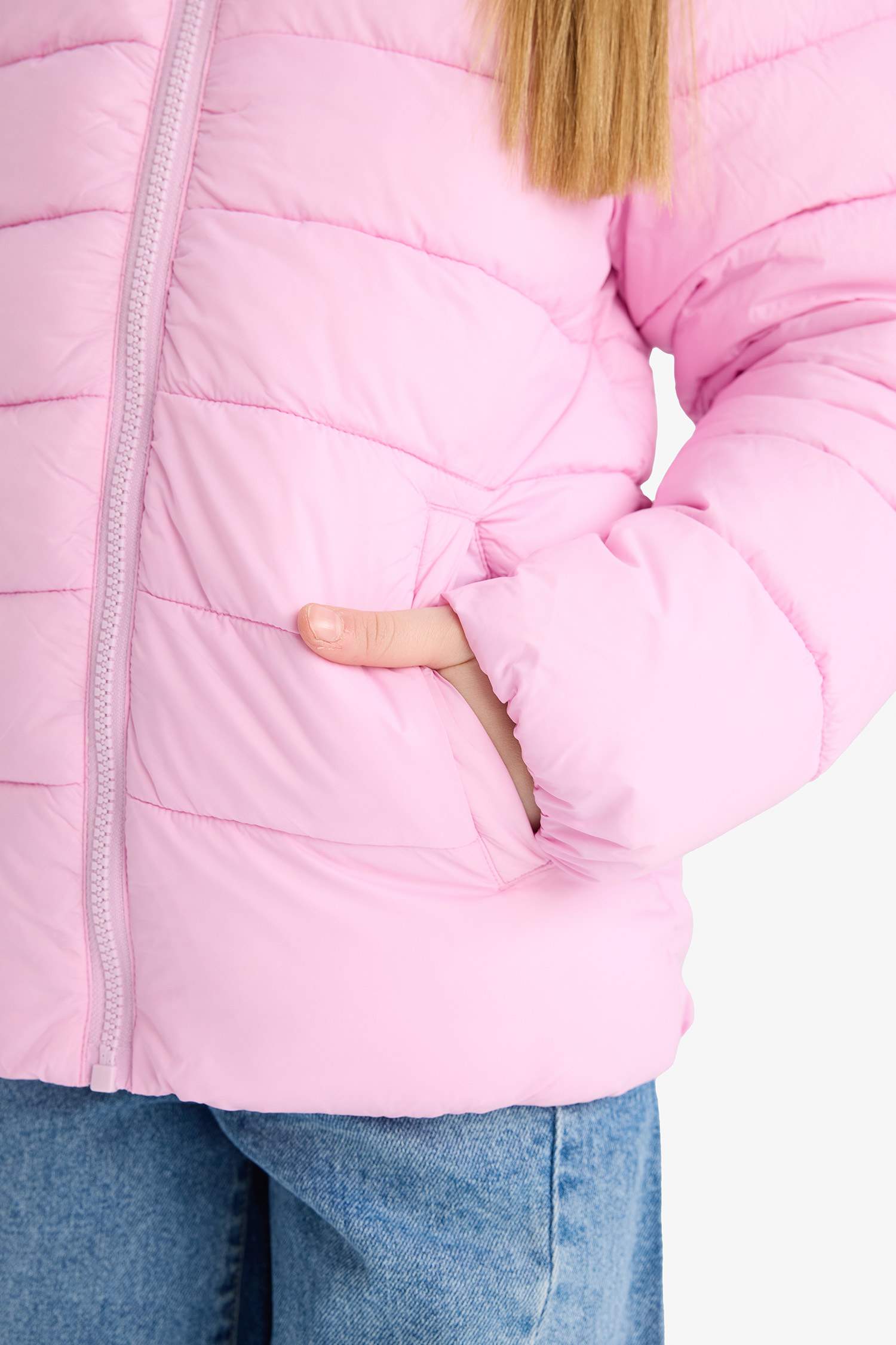 Girls Waterproof Hooded Zippered Puffer Coat