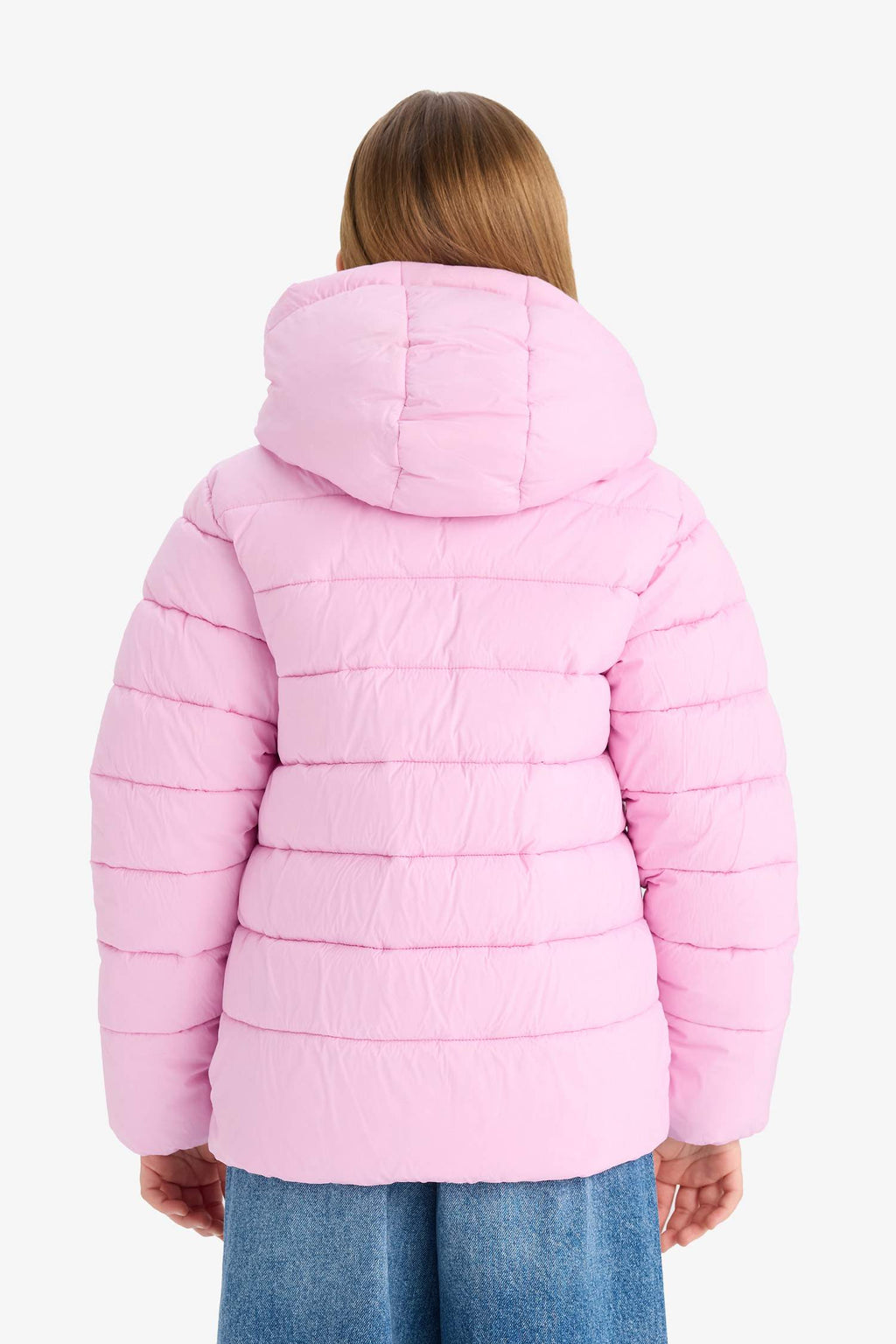 Girls Waterproof Hooded Zippered Puffer Coat