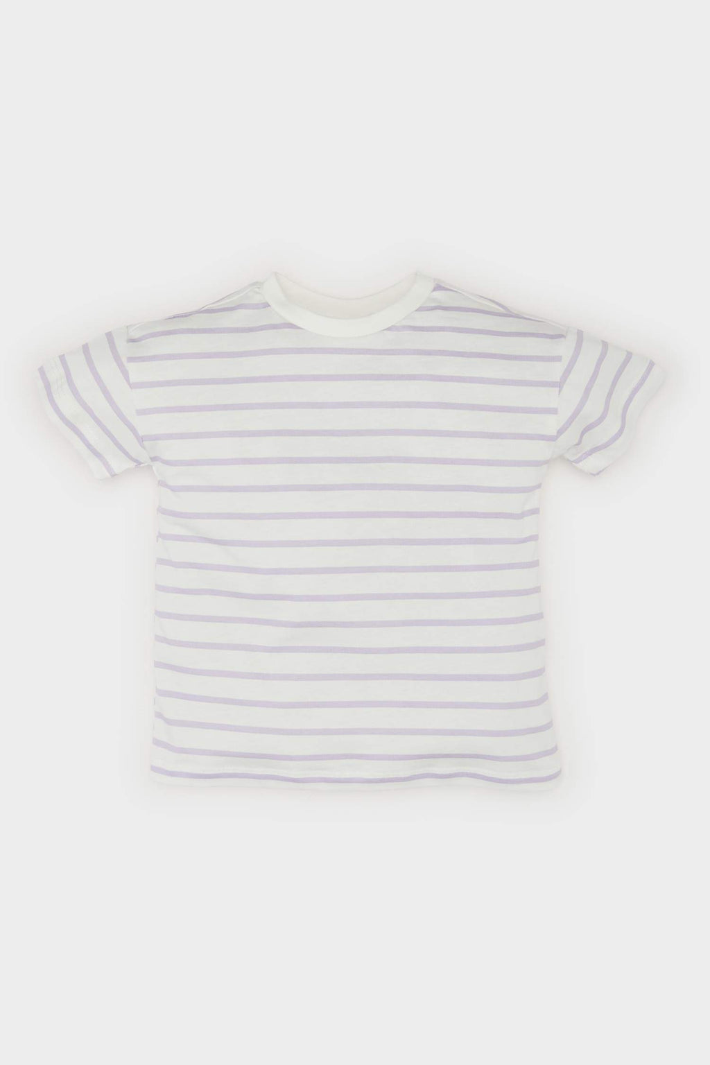 Girl Baby Bike Collar Striped Short Sleeve T-Shirt