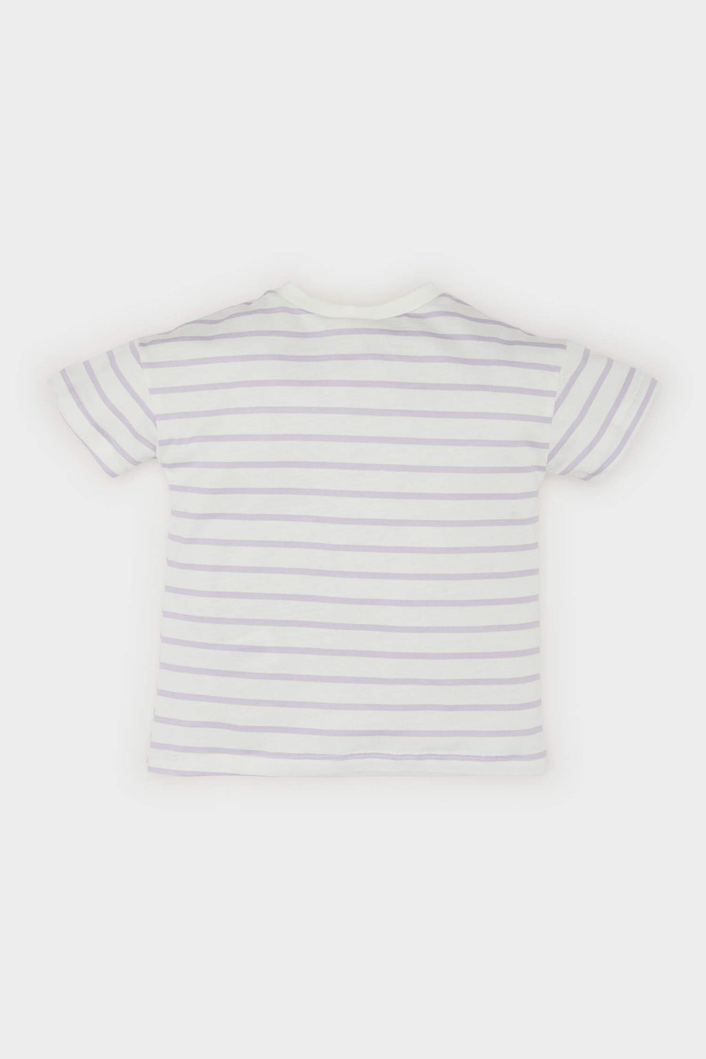 Girl Baby Bike Collar Striped Short Sleeve T-Shirt