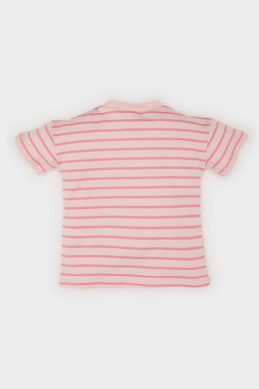 Girl Baby Bike Collar Striped Short Sleeve T-Shirt