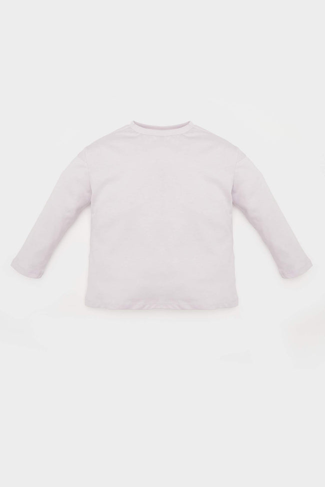 Baby Girl Crew Neck Long Sleeve T-Shirt Hover Image
