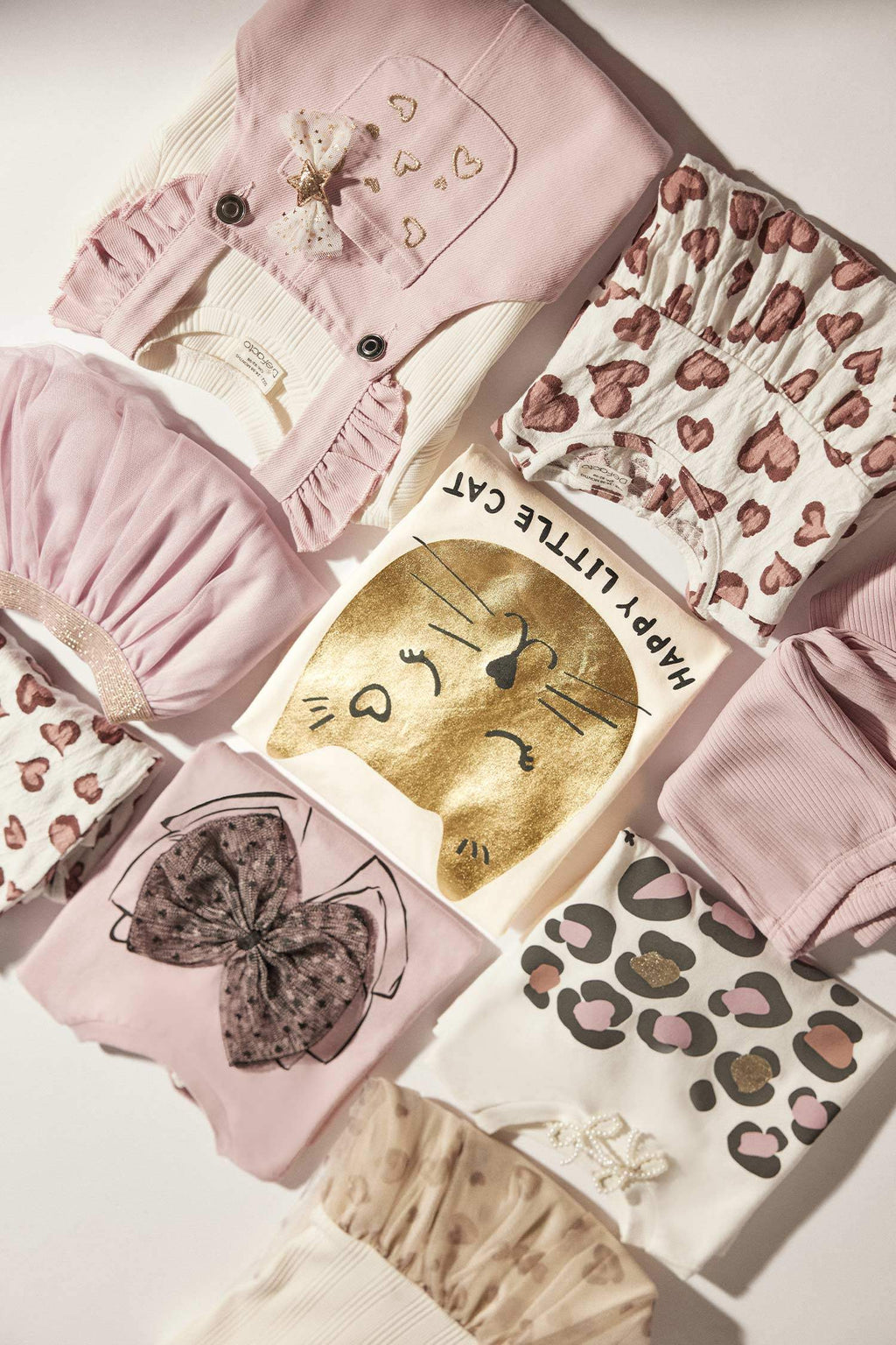 Girl Baby Bicycle Collar Printed Long Sleeve T-Shirt