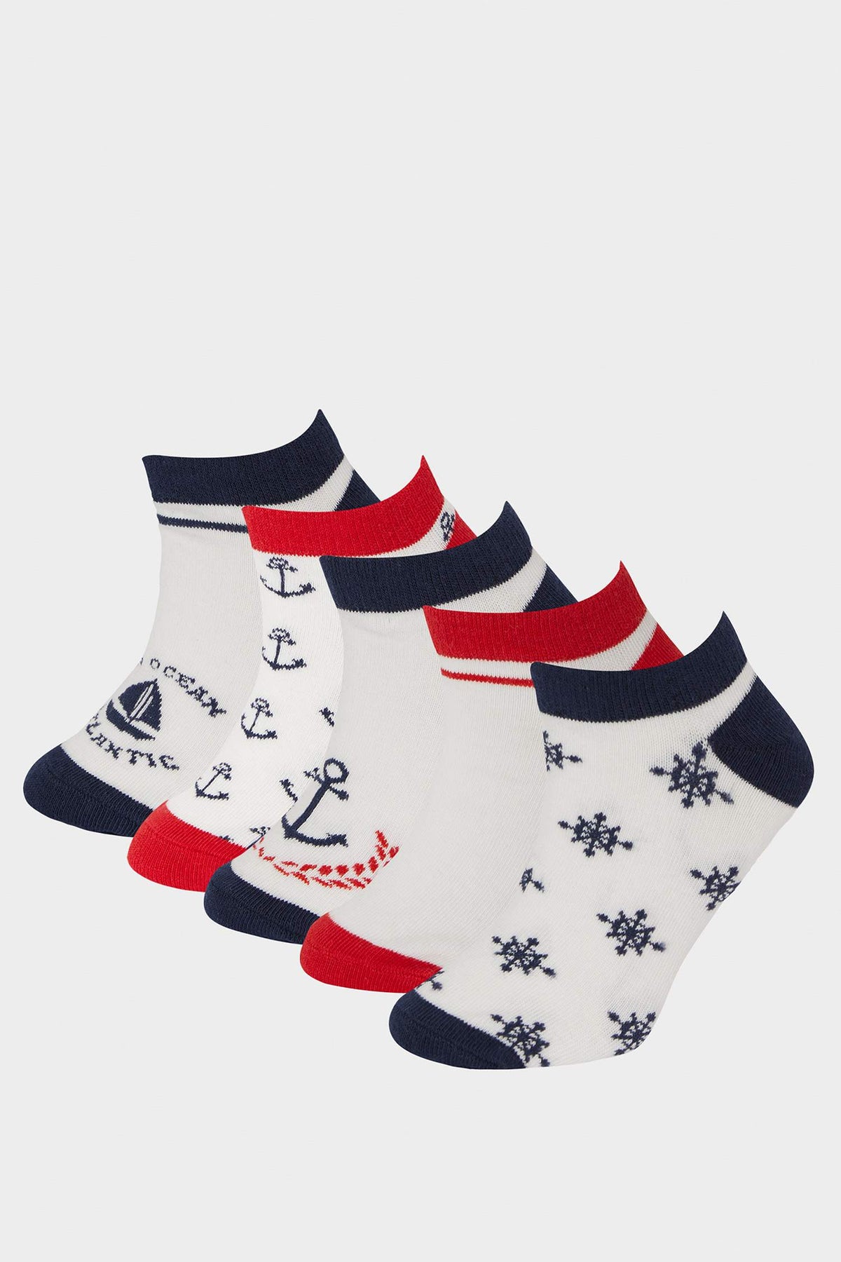 Boys' 5-Pack Cotton Ankle Socks