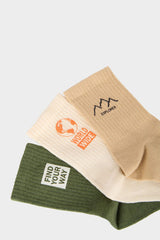 Man's Children Comfortable Rubber 3 Pcs Cotton Long Socks