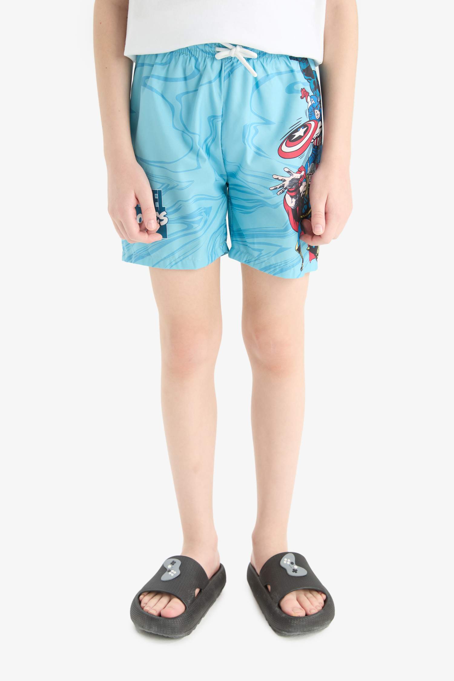 Boys Marvel Comics Swim Shorts