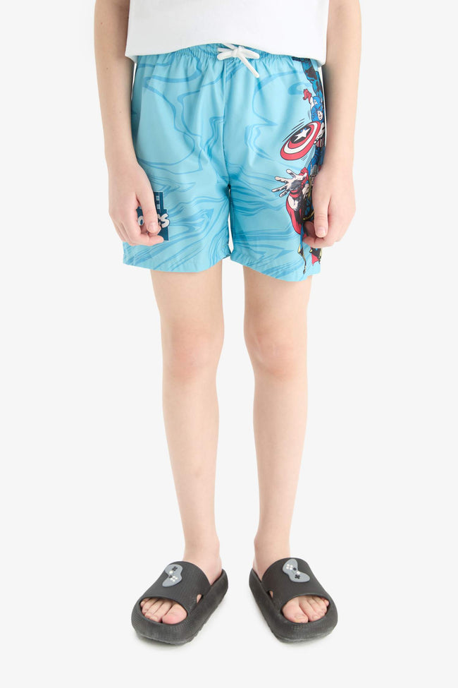 Boys Marvel Comics Swim Shorts Main Image