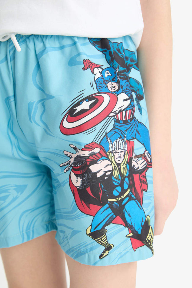 Boys Marvel Comics Swim Shorts Hover Image